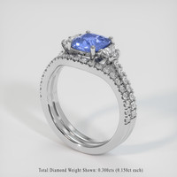 1.86 Ct. Blue Sapphire Ring, 10K White Gold 2