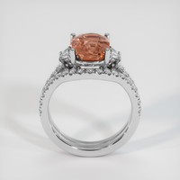 4.03 Ct. Padparadscha Sapphire Ring, 10K White Gold 3