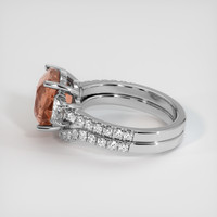 4.03 Ct. Padparadscha Sapphire Ring, 10K White Gold 4