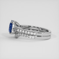 2.06 Ct. Blue Sapphire Ring, 10K White Gold 4