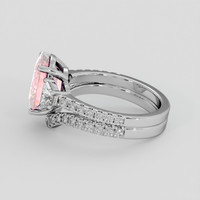 4.39 Ct. Purplish Pink Sapphire Ring, 10K White Gold 4