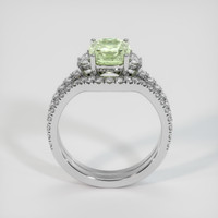 2.88 Ct. Yellowish Green Sapphire Ring, 10K White Gold 3