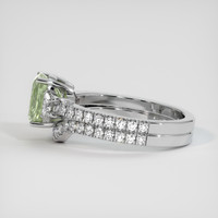 2.88 Ct. Yellowish Green Sapphire Ring, 10K White Gold 4