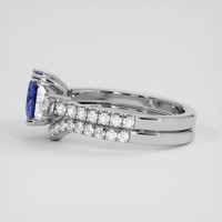 1.55 Ct. Blue Sapphire Ring, 14K White Gold 4