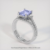 2.53 Ct. Violet Sapphire Ring, 14K White Gold 2