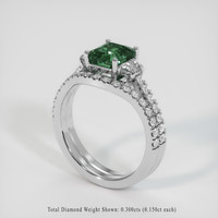 2.06 Ct. Sapphire Ring, 14K White Gold 2