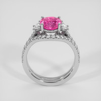2.53 Ct. Purplish Pink Sapphire Ring, 14K White Gold 3