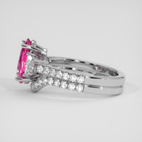 2.53 Ct. Purplish Pink Sapphire Ring, 14K White Gold 4