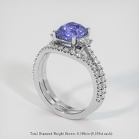 3.03 Ct. Color Change Sapphire Ring, 14K White Gold 2