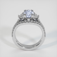 2.10 Ct. Blue Sapphire Ring, 14K White Gold 3