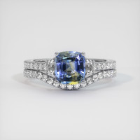 1.56 Ct. Bi Color Sapphire Ring, 14K White Gold 1