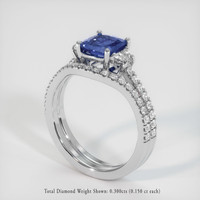 1.56 Ct. Bi Color Sapphire Ring, 14K White Gold 2