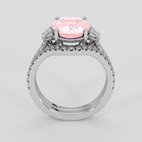 4.39 Ct. Purplish Pink Sapphire Ring, 14K White Gold 3