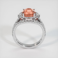 2.33 Ct. Padparadscha Sapphire Ring, 14K White Gold 3