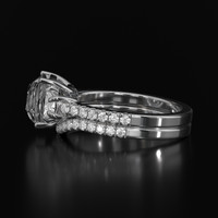 2.75 Ct. White Sapphire Ring, 14K White Gold 4