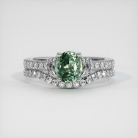 1.06 Ct. Sapphire Ring, 14K White Gold 1