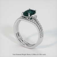 2.61 Ct. Sapphire Ring, 14K White Gold 2