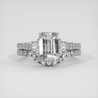 2.22 Ct. White Sapphire Ring, 14K White Gold 1