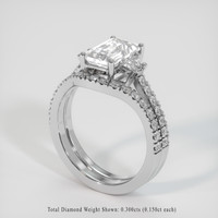 2.22 Ct. White Sapphire Ring, 14K White Gold 2