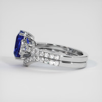 3.02 Ct. Blue Sapphire Ring, 18K White Gold 4