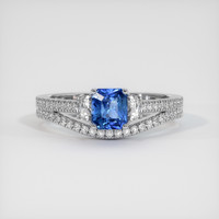 1.03 Ct. Sapphire Ring, 18K White Gold 1