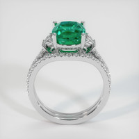 4.09 Ct. Emerald Ring, 18K White Gold 3