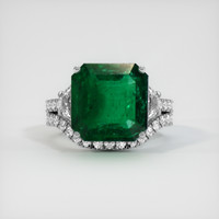 6.60 Ct. Emerald Ring, 18K White Gold 1