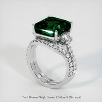 6.60 Ct. Emerald Ring, 18K White Gold 2