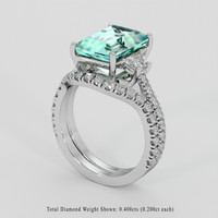 3.42 Ct. Emerald Ring, 18K White Gold 2