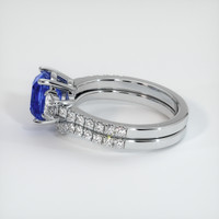 2.00 Ct. Blue Sapphire Ring, 18K White Gold 4