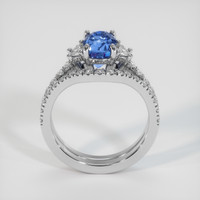 2.05 Ct. Blue Sapphire Ring, 18K White Gold 3