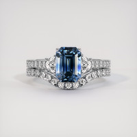 2.32 Ct. Bi Color Sapphire Ring, 18K White Gold 1