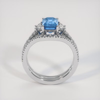 2.32 Ct. Bi Color Sapphire Ring, 18K White Gold 3