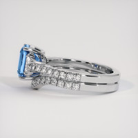 2.32 Ct. Bi Color Sapphire Ring, 18K White Gold 4