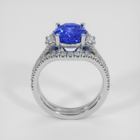 3.03 Ct. Blue Sapphire Ring, 18K White Gold 3