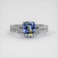 1.56 Ct. Bi Color Sapphire Ring, 18K White Gold 1