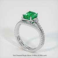 5.07 Ct. Emerald Ring, 18K White Gold 2