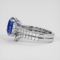 3.25 Ct. Blue Sapphire Ring, 18K White Gold 4