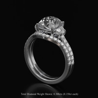2.75 Ct. Sapphire Ring, 18K White Gold 2
