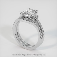 2.22 Ct. White Sapphire Ring, 18K White Gold 2