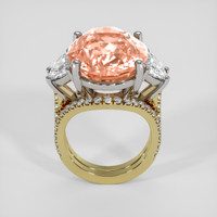 28.85 Ct. Padparadscha Sapphire Ring, 14K White & Yellow 3