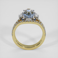 3.22 Ct. Bi Color Sapphire Ring, 14K White & Yellow 3