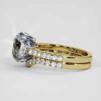 3.22 Ct. Bi Color Sapphire Ring, 14K White & Yellow 4