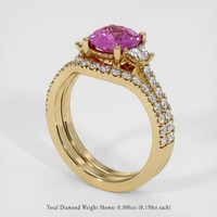 1.84 Ct. Pink Sapphire Ring, 14K Yellow Gold 2