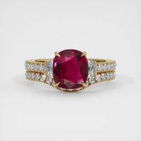 2.92 Ct. Ruby Ring, 14K Yellow Gold 1