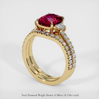2.92 Ct. Ruby Ring, 14K Yellow Gold 2