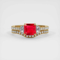 1.22 Ct. Ruby Ring, 14K Yellow Gold 1