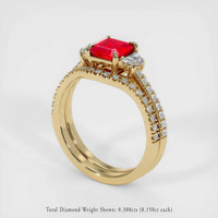 1.22 Ct. Ruby Ring, 14K Yellow Gold 2