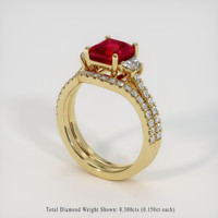 2.08 Ct. Ruby Ring, 14K Yellow Gold 2