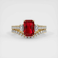 2.01 Ct. Ruby Ring, 14K Yellow Gold 1